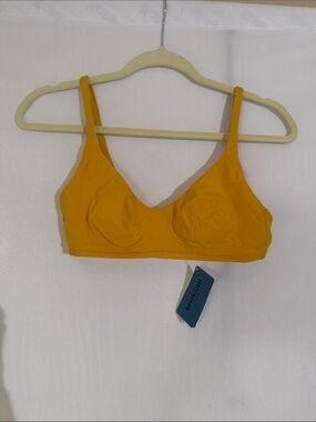 Mason Lejaby Bikini Top Size M Yellow Gold Bralette Style French Luxury NWT